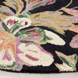 Safavieh Blossom 6'-0" x 6'-0" Rug in Black / Plum