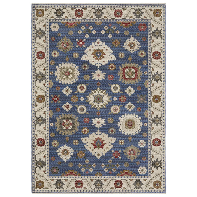 Oriental Weavers Sphinx HASTINGS HA06Z Blue Floral Rugs - main flat