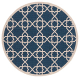Safavieh Courtyard 5'-3" x 5'-3" Rug in Navy / Beige