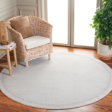 Safavieh Continental 6'-7" x 6'-7" Rug in Light Grey / Dark Grey