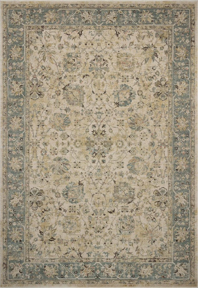 Loloi Briar BRR-05 Ant. Ivory / Blue Rug - main flat