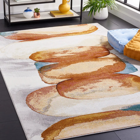Safavieh Art Studio 4'-0" x 6'-0" Rug in Ivory / Rust