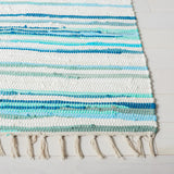Safavieh Rag Rug 4'-0" x 6'-0" Rug in Ivory / Green