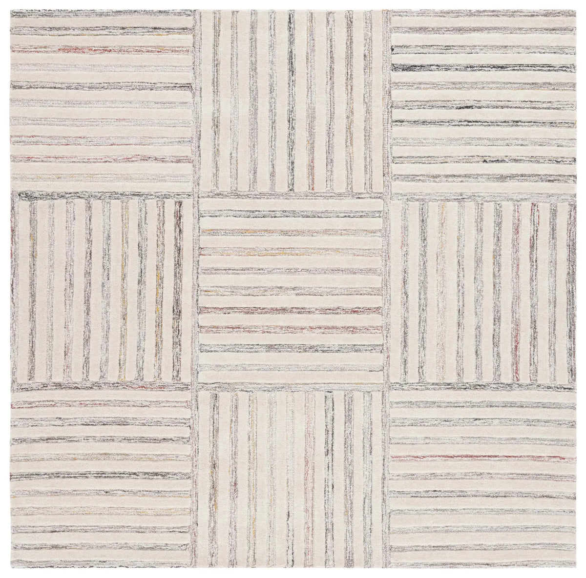 Safavieh Metro 6'-0" x 6'-0" Rug in Red / Ivory