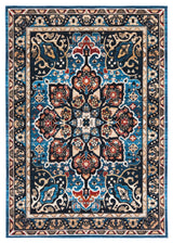 Safavieh Riviera 4'-5" x 6'-0" Rug in Blue / Black