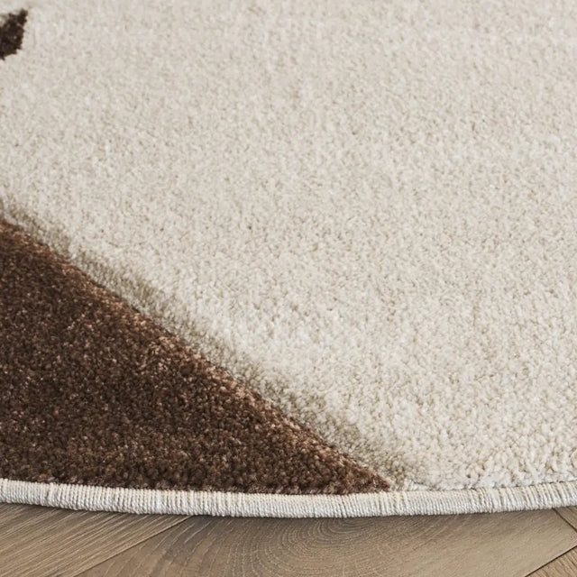 Safavieh Hollywood 6'-7" x 6'-7" Rug in Ivory / Brown