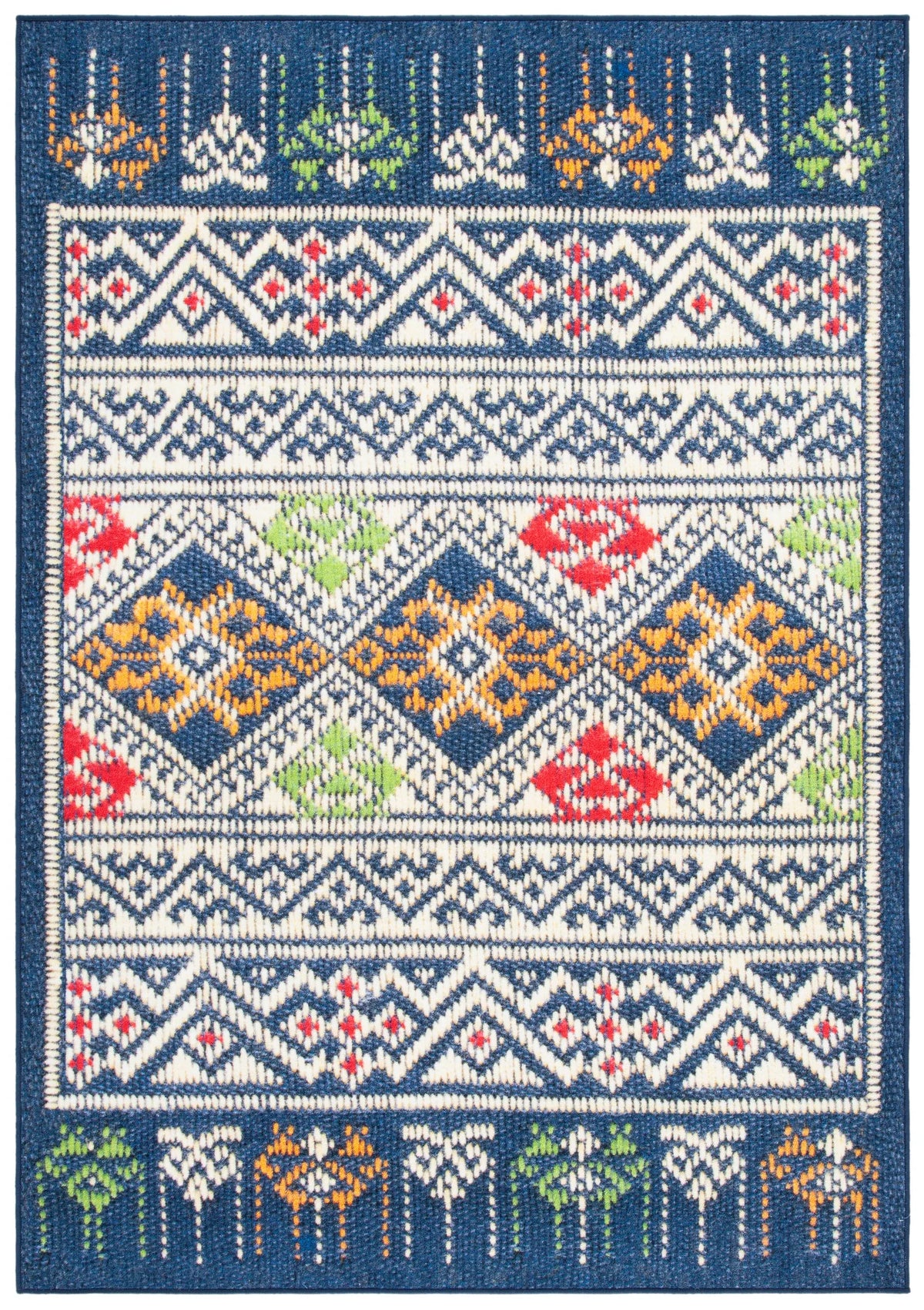 Safavieh Journey 4'-4" x 6'-0" Rug in Blue / Ivory