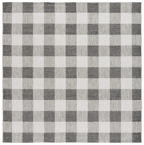Safavieh Courtyard 6'-7" x 6'-7" Rug in Grey / Dark Grey