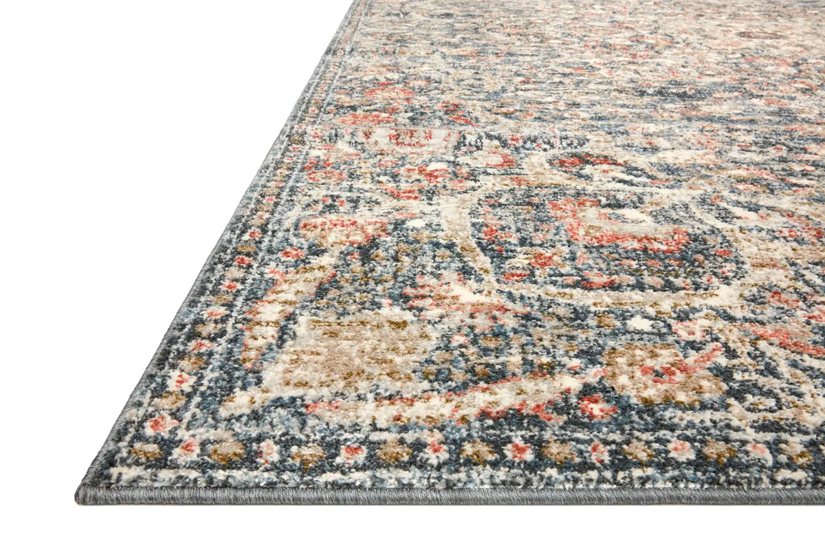 Loloi Saban Sab-02 Blue/Spice Rugs - rug corner