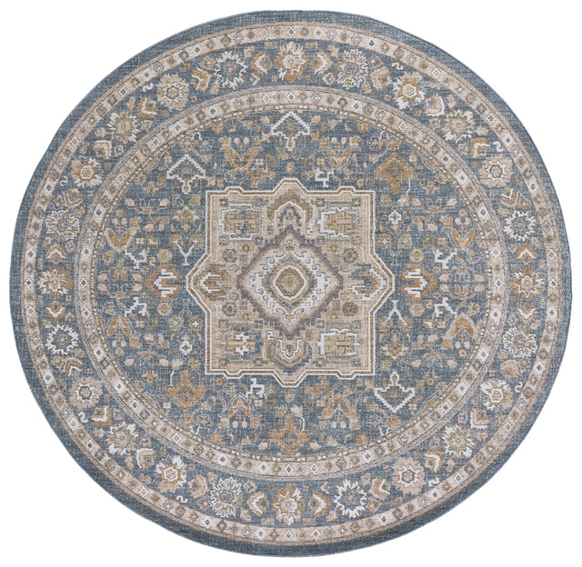 Safavieh Finley 6'-7" x 6'-7" Rug in Blue / Beige