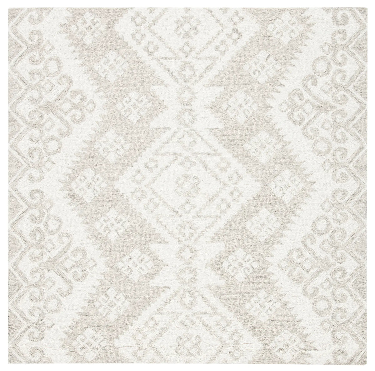 Safavieh Micro-Loop 5'-0" x 5'-0" Rug in Ivory / Beige