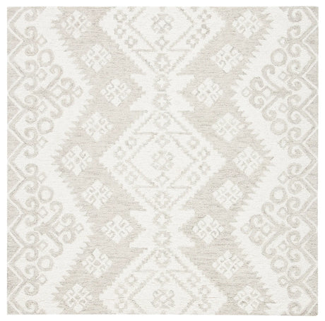 Safavieh Micro-Loop 5'-0" x 5'-0" Rug in Ivory / Beige