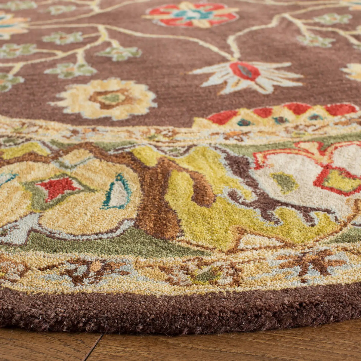 Safavieh Anatolia 6'-0" x 6'-0" Rug in Brown / Gold