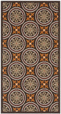 Safavieh Veranda 2'-7" x 5'-0" Rug in Chocolate / Terracotta