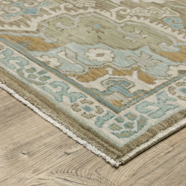 Oriental Weavers Sphinx Maeve MAE13 Blue Rugs - corner detail