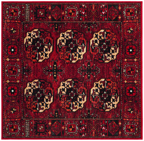 Safavieh Vintage Hamadan 6'-7" x 6'-7" Rug in Red / Multi