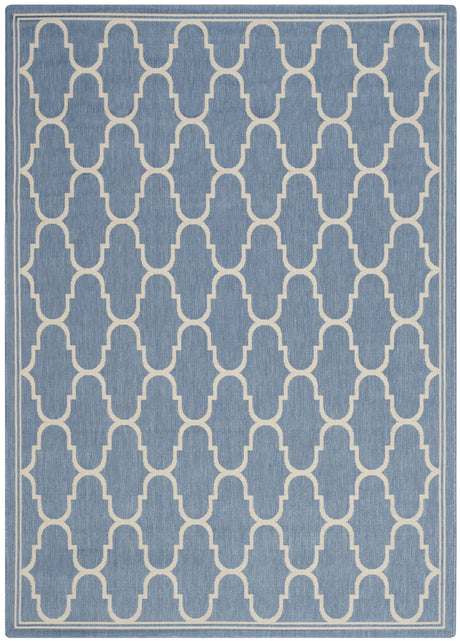 Safavieh Courtyard 5'-3" x 7'-7" Rug in Blue / Beige