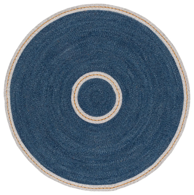 Safavieh Braided 5'-0" x 5'-0" Rug in Blue / Beige