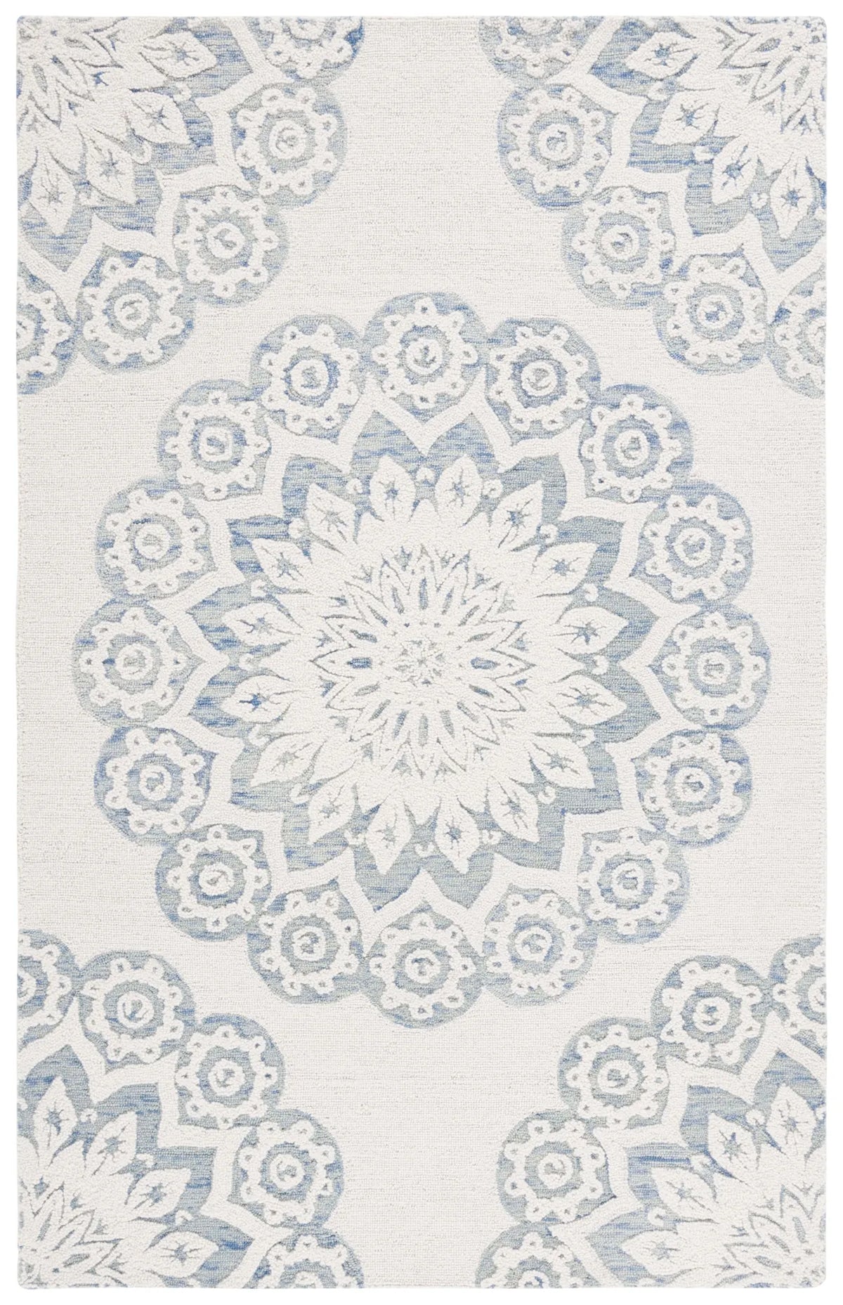 Safavieh Blossom 4'-0" x 6'-0" Rug in Ivory / Blue