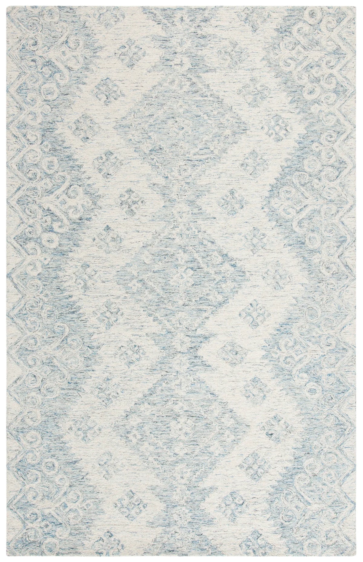 Safavieh Micro-Loop 4'-0" x 6'-0" Rug in Ivory / Blue