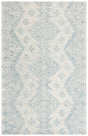 Safavieh Micro-Loop 4'-0" x 6'-0" Rug in Ivory / Blue