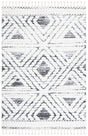 Safavieh Moroccan Tassel Shag 4'-0" x 6'-0" Rug in Ivory / Grey