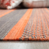 Safavieh Kilim 5'-0" x 8'-0" Rug in Dark Grey / Orange
