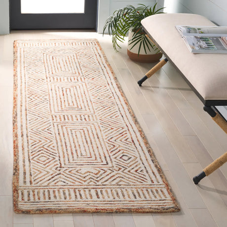 Safavieh Metro 2'-3" x 8'-0" Rug in Ivory / Rust
