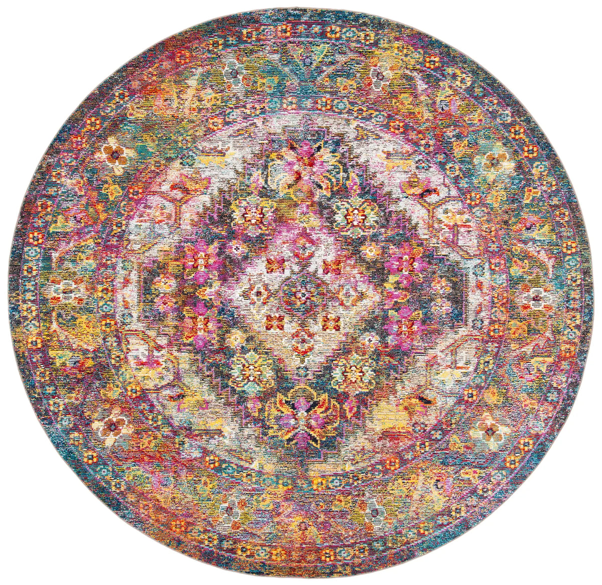 Safavieh Crystal 7'-0" x 7'-0" Rug in Navy / Light Blue