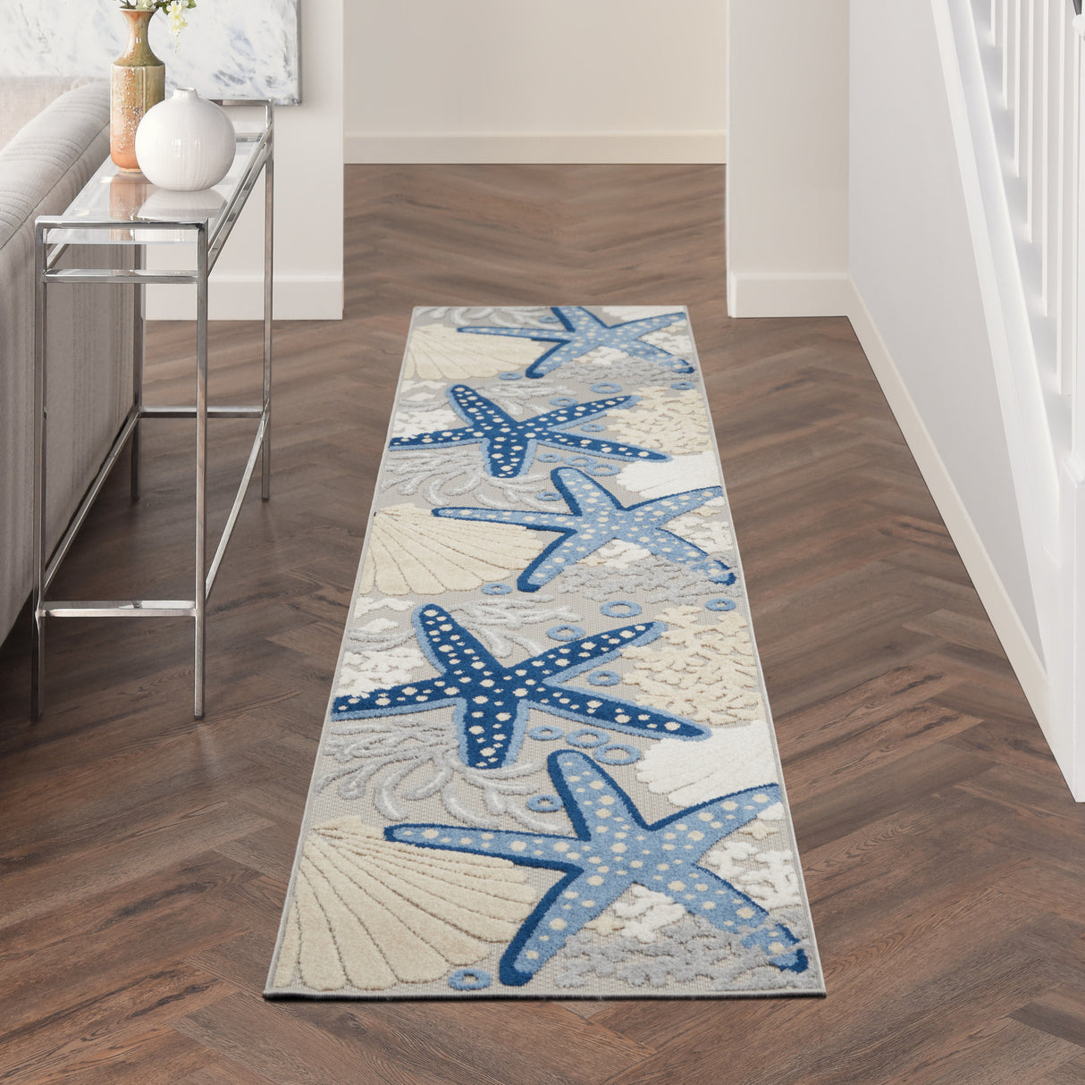 Nourison Aloha Alh24 Blue/Grey Rugs