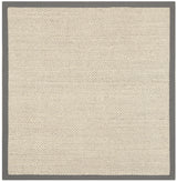 Safavieh Natural Fiber 4'-0" x 4'-0" Rug in Marble / Grey