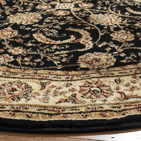 Safavieh Lyndhurst 5'-3" x 5'-3" Rug in Black / Ivory