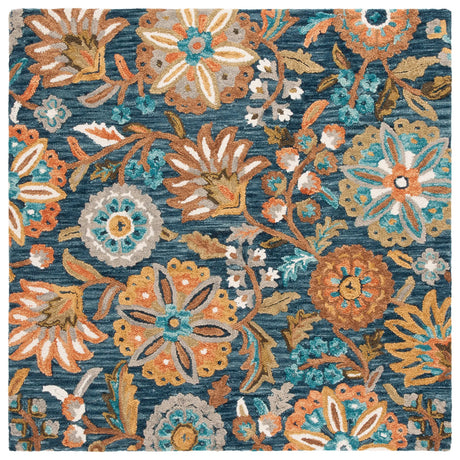 Safavieh Blossom 6'-0" x 6'-0" Rug in Blue / Ivory
