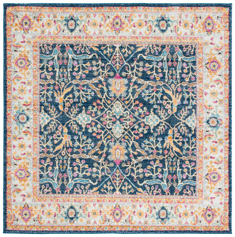 Safavieh Madison 6'-7" x 6'-7" Rug in Navy / Creme