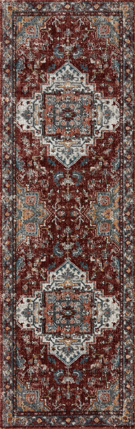 Loloi Samra Sam-10 Brick/Grey Rugs - runner flat