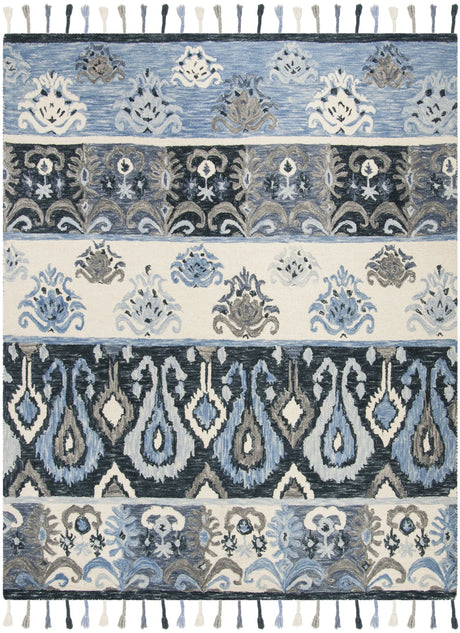 Safavieh Suzani 8'-0" x 10'-0" Rug in Blue / Ivory