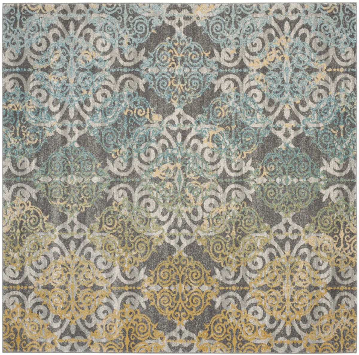 Safavieh Evoke 6'-7" x 6'-7" Rug in Grey / Ivory
