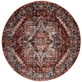 Safavieh Vintage Persian 6'-7" x 6'-7" Rug in Rust / Navy