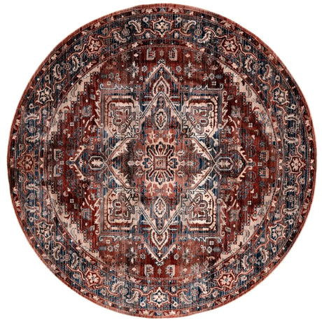 Safavieh Vintage Persian 6'-7" x 6'-7" Rug in Rust / Navy