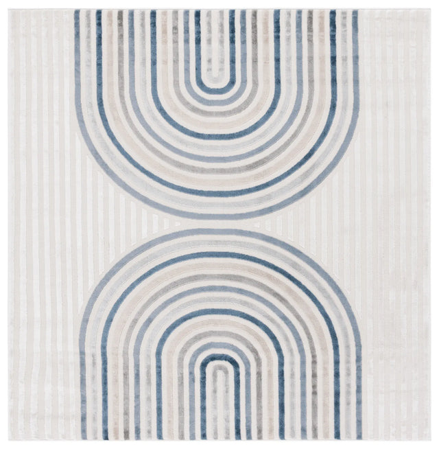 Safavieh Saylor 100 6'-3" x 6'-3" Rug in Ivory / Blue Grey