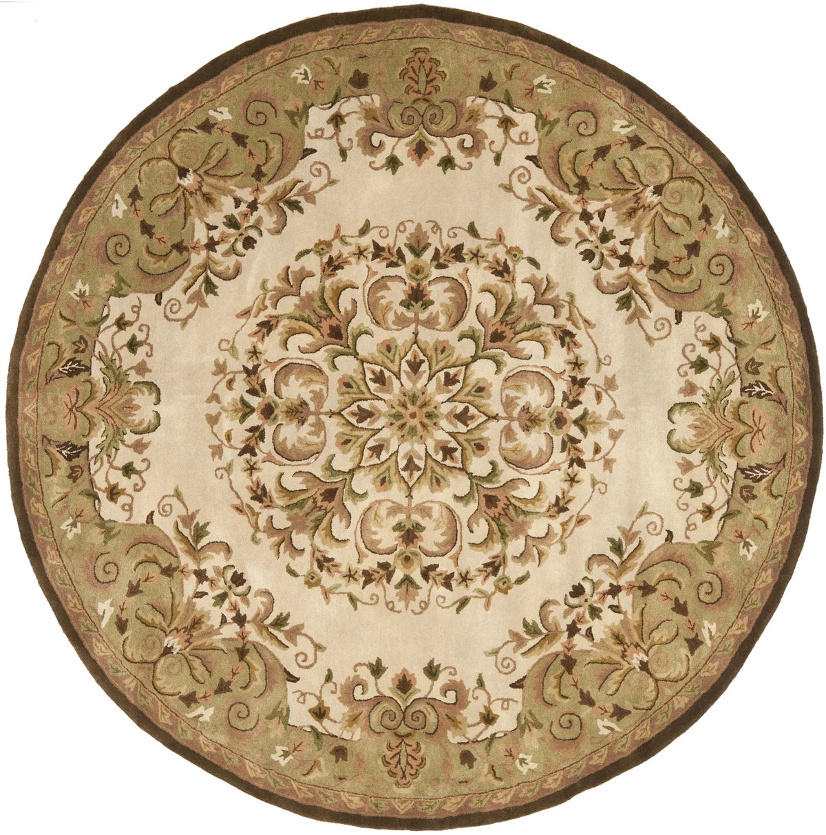 Safavieh Heritage 8'-0" x 8'-0" Rug in Beige / Green