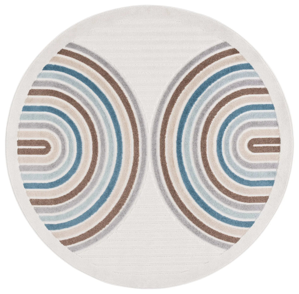 Safavieh Stella 6'-7" x 6'-7" Rug in Ivory / Brown Blue