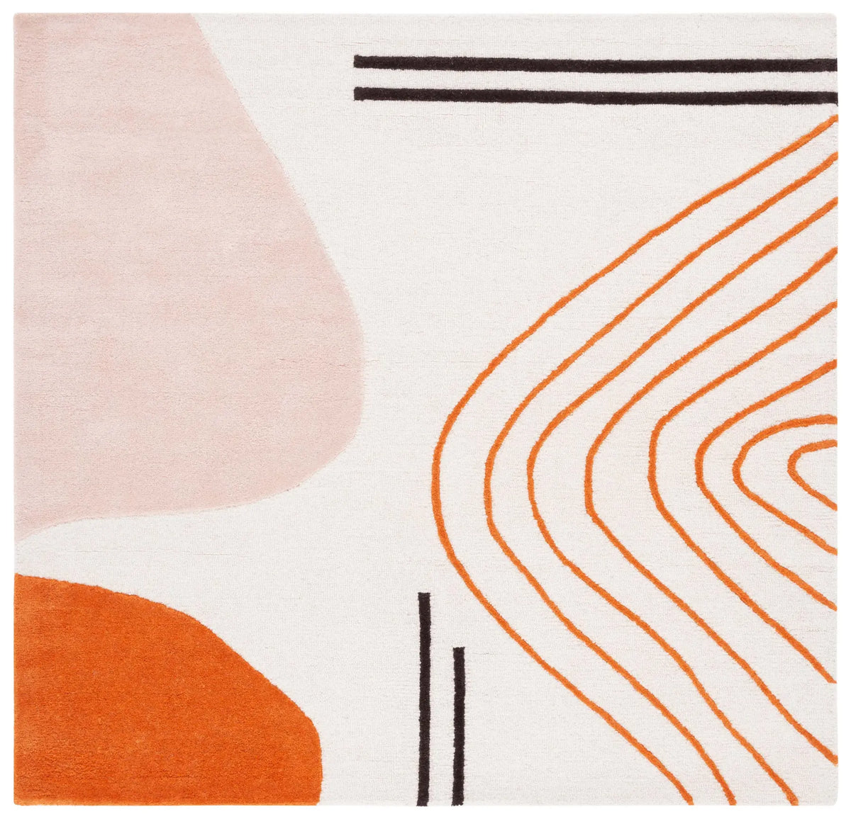 Safavieh Rodeo Drive 6'-0" x 6'-0" Rug in Ivory / Rust