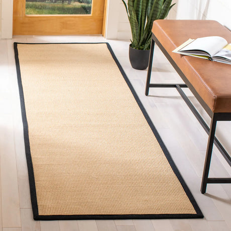 Safavieh Natural Fiber 2'-6" x 10'-0" Rug in Beige / Black