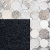 Safavieh Studio Leather 4'-0" x 6'-0" Rug in Ivory / Grey