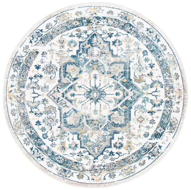 Safavieh Skyler 6'-7" x 6'-7" Rug in Ivory / Navy