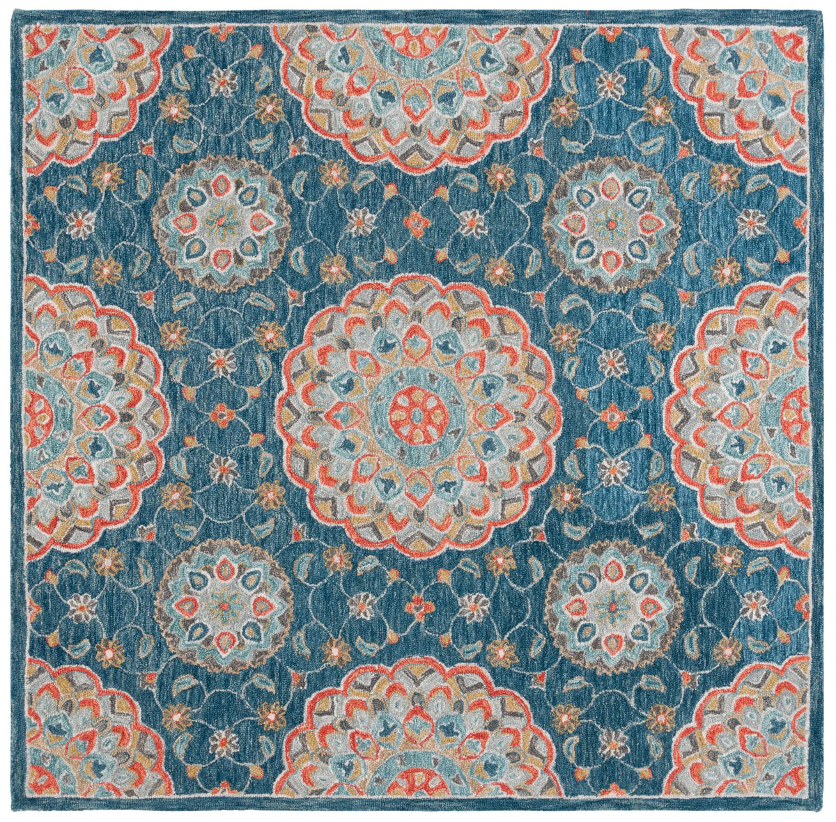 Safavieh Blossom 6'-0" x 6'-0" Rug in Blue / Red