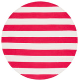 Safavieh Montauk 6'-0" x 6'-0" Rug in Red / Ivory