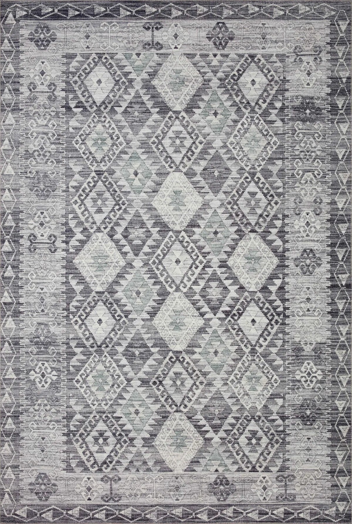 Loloi Zion Zio-03 Charcoal/Slate Rugs - main flat
