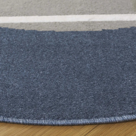 Safavieh Pyramid 6'-7" x 6'-7" Rug in Grey / Ivory Navy
